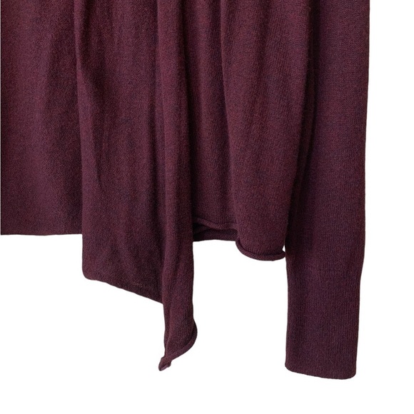 H&M Purple Wrap Front Convertible Wool Blend Sweater Cardigan Size L - Picture 5 of 7
